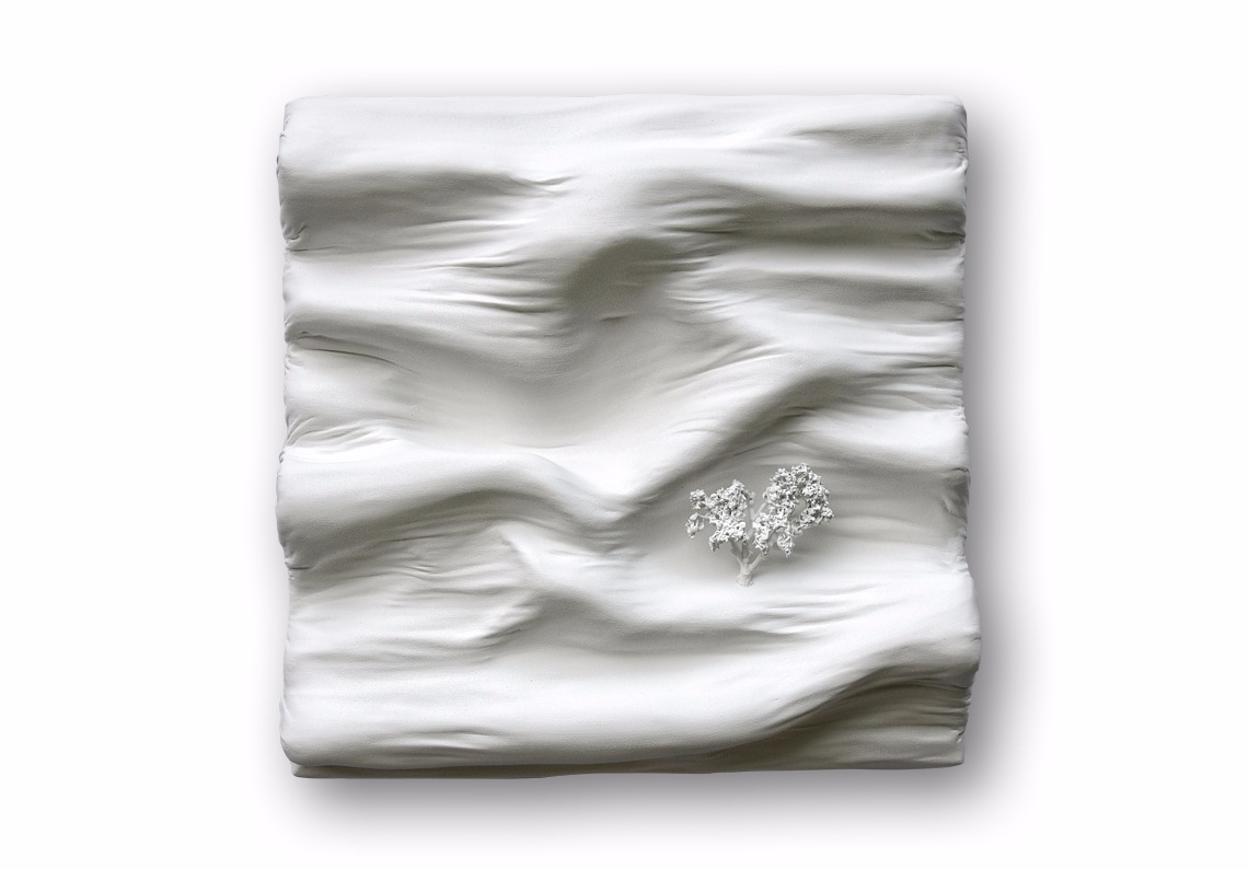 tableau design blanc neige immaculé galerie Artiane par Did Morères 