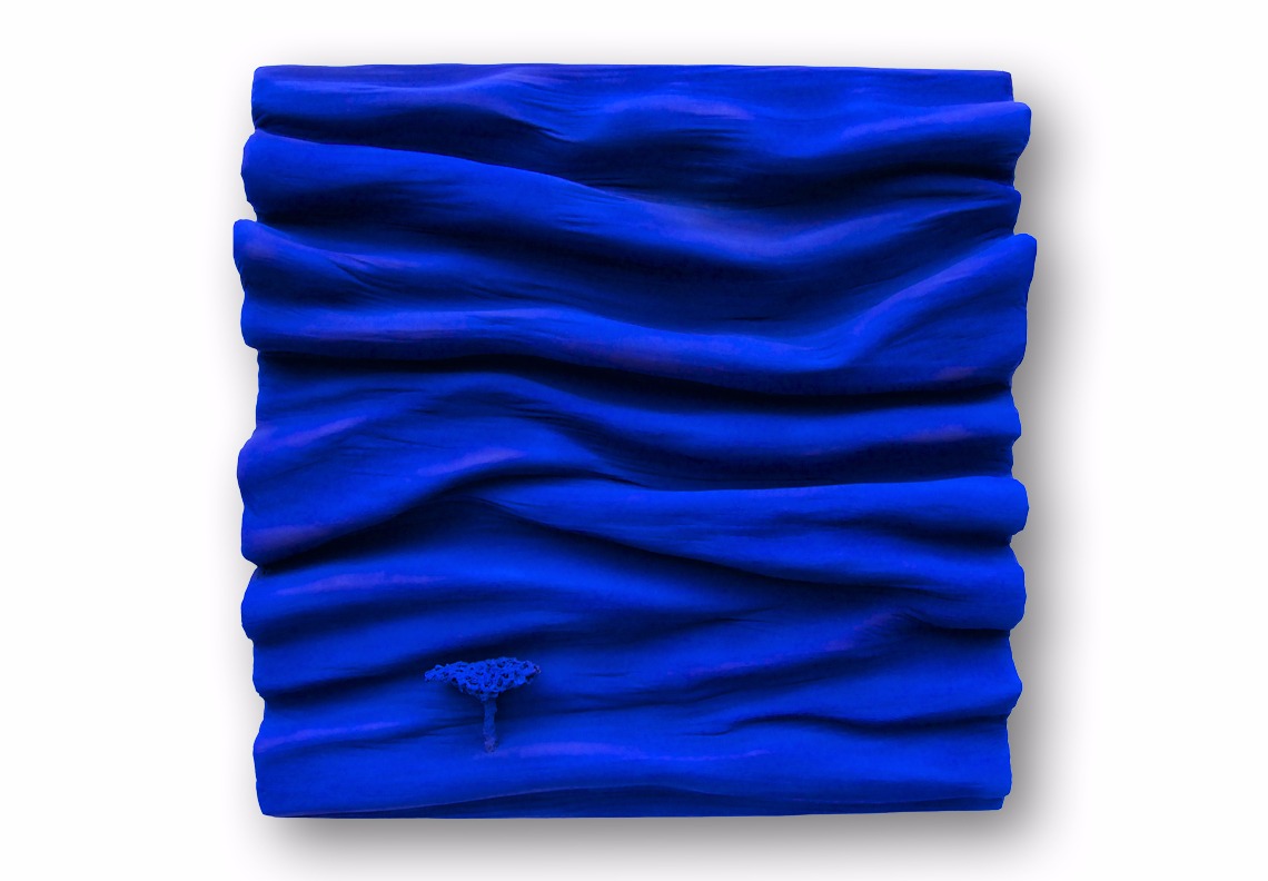 tableau contemporain design monochrome bleu klein par Did Morères 