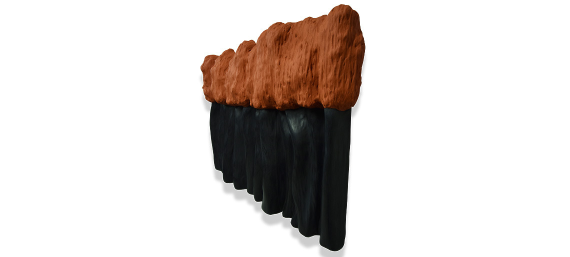 black orange pigment matiere monochrome artise